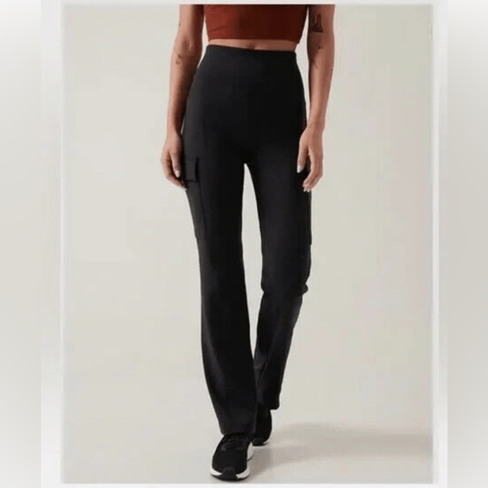 Athleta Delaney Black Straight Cargp Pant